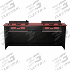 VERSADESK Computer Desk: Metal, Cherry, 0 Drawers, 72 in Overall Wd, 29 in Overall Ht, Black Frame (MPN RSD7224-BC). Key specifications — Desktop Material: Metal; Includes Modesty Panel: Yes; Kit Product Type: Computer Desk; Desktop Color: Cherry; Brand: VERSADESK; Frame Color: Black; Frame Material: Steel; Product Type: Computer Desk.