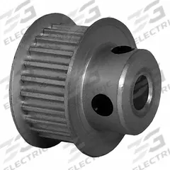 DAYTON Timing Pulley: Modified Curvilinear, Fixed, For GT Timing Belt Section, For 9 mm Belt Wd (MPN 24-3P09-6FA3). Key specifications — Brand: DAYTON; Finish: Clear Anodized; For Belt Series: Powerhouse®.