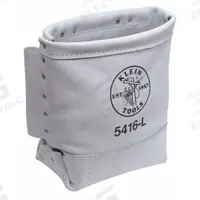 KLEIN TOOLS Tool Pouch: For 3 in Belt Wd - Max, 1 Pockets, White, Leather (MPN 5416L). Key specifications — Closure Type: Open Top; Color: White; Brand: KLEIN TOOLS.