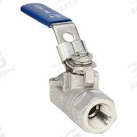 APPROVED VENDOR Manual Two-Way Ball Valve: 3/8 in, 316 Stainless Steel, Straight Valve Body, PTFE (MPN 06Q221N06038). Key specifications — Brand: APPROVED VENDOR; Handle: Locking Lever.