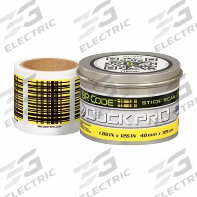 BITRIP Permanent Scannable Labels: Fixed, Yellow, Indoor/Outdoor, 1.73 in Label Ht - Asset Tracking Label Refills