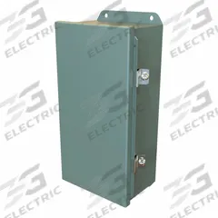 HAMMOND Electrical Enclosure: Steel, 12 in x 6 in x 4 in, NEMA 12/13/3R/4, Solid Cover, Hinged (MPN HJ1264HLP). Key specifications — Closure Method: Clamps; Brand: HAMMOND; Knockouts: Not Included.