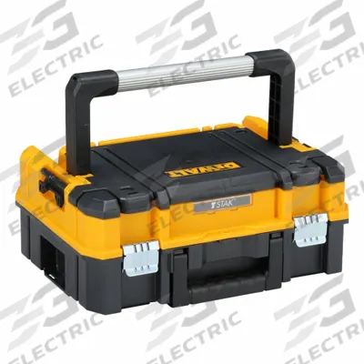 DEWALT TSTAK Tool Box: 17 1/4 in W x 13 in D x 17 7/8 in H, Plastic, Black/Yellow - TSTAK Tool Organizer Boxes
