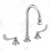 AMERICAN STANDARD Gooseneck Kitchen/Bathroom Faucet: Monterrey, Brass, Chrome Finish, Widespread (MPN 6540171.002). Key specifications — Includes: Blue & Red Color Indexes; Brand: AMERICAN STANDARD; Series: Monterrey.