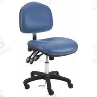 Ergonomic Chair: Vinyl, Armless, Ht Range 17 in to 22 in, 21 1/2 in Seat Wd, 19 in Seat Dp, 0 Glides (MPN WNS-DCRB-TLC-WW-BLUE). Key specifications — Foot Support: No; Back Tilt Backward: 80°; Back Tilt Forward: 105°; Base Material: Nylon; Brand: BENCHPRO; Product Type: Cleanroom Ergonomic Chair; Cleanroom Class: ISO 5; ESD-Safe: Not ESD Safe.