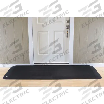 EZ EDGE Door Ramp: 82 in Lg, ADA Compliant, Black - Rubber Ramps