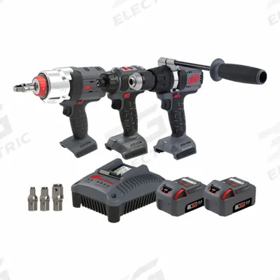 INGERSOLL RAND Tool Combination Kit: 6 Tools, Hammer Drill/Screwdriver, 20 V DC Volt, IQV20 - Ingersoll Rand 20V Cordless Tool Combination Kits