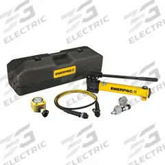ENERPAC Hydraulic Cylinder and Hand Pump Set: 32 ton Cylinder Nominal Capacity, RSM300, P392 (MPN SRS300TB). Key specifications — attr96685: GA45GC; attr98870: ENERPAC; attr96682: 1/2 in; attr96683: RSM300; attr96684: P392; attr1160276: Hydraulic Cylinder and Hand Pump Set.