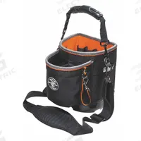 KLEIN TOOLS Tool Tote: 8 in W x 5 in D x 10 in H, Black, Polyester, 14 Pockets, 10 Inside Pockets (MPN 55419SP-14). Key specifications — Color: Black; Brand: KLEIN TOOLS; Material: Polyester.
