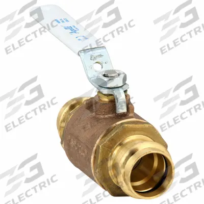 APOLLO Manual Two-Way Ball Valve: 1 in Size, Brass/Bronze, Straight, Press x Press - Bronze Ball Valves