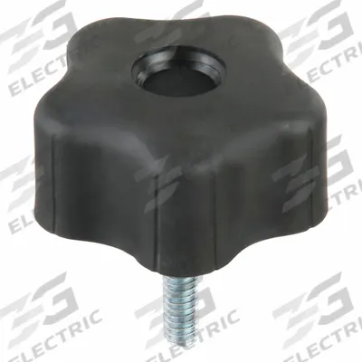 INNOVATIVE COMPONENTS Hand Knob: 5 Point, Plastic w/ Steel Thread, 1/4"-20 Thread - 5-Arm Knobs with Threaded Stud