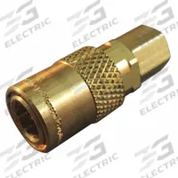 HANSEN Hydraulic Quick Connect Hose Coupling: 3/8 in Coupling Size, Brass, 15.14 lpm Max. Flow Rate (MPN LNFT300). Key specifications — Body Material: Brass; Brand: HANSEN.
