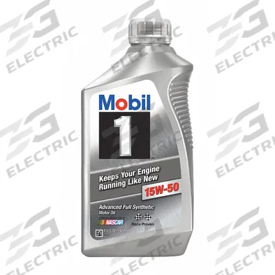 MOBIL Engine Oil: Synthetic, 1 qt Size, Bottle, 15W-50 - Gasoline Engine Oil