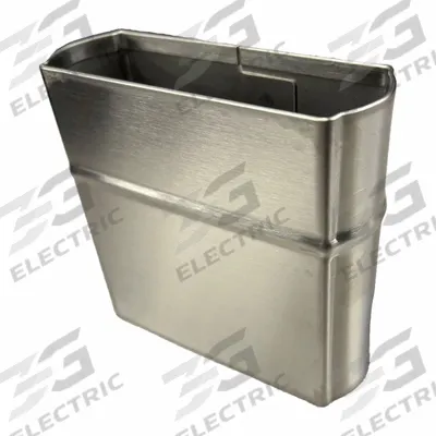 HADRIAN Pilaster Shoe: Stainless Steel, Brushed, 4 in Overall Ht - Pilaster Shoes & Parts for Bathroom Partitions