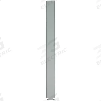 ASI GLOBAL PARTITIONS Partition Column: Steel, Powder-Coated, Gray, 70 in Ht, 7 in Wd - Pilasters for Bathroom Partitions