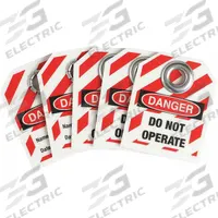 BRADY Safety Tag: Danger, Do Not Operate, Plastic, Date/Name, Write-On Surface, English, Danger, Tag (MPN 148824)