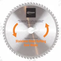 FEIN Circular Saw Blade: 9 in Blade Dia., 60 Teeth, 0.08 in Cut Wd, 1 in Arbor Size, Thin Metal (MPN 63502009560). Key specifications — attr1116119: FEIN; attr1145631: Aluminum.