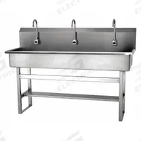 SANI-LAV Wash Station: 45 in Overall Ht, 57 in Bowl Lg, 8 in Bowl Dp, 0.5 gpm Flow Rate, Sensor (MPN 56FAL-0.5). Key specifications — Includes Side Splash: Side Splash Not Included; Power Source: AC Powered; Brand: SANI-LAV.