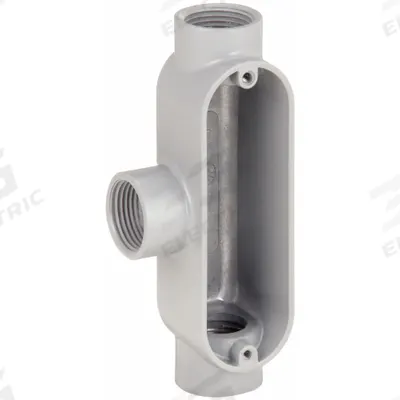 RACO Conduit Outlet Body: Aluminum, 3/4 in Trade Size, T Body, 7.3 cu in Body Capacity - T - Tee Type