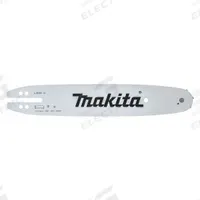 MAKITA Guide Bar: 10 in Compatible Bar Lg, 3/8 in, 0.05 in Gauge, 39 Links (MPN E-00050). Key specifications — Brand: MAKITA; Compatible Chain Saw Manufacturer: Makita; Pitch: 3/8 in.