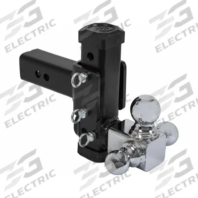 BUYERS PRODUCTS Tri Ball Mount: V, 2 in_1 7/8 in_2 5/16 in Ball Dia - Adjustable Hitches