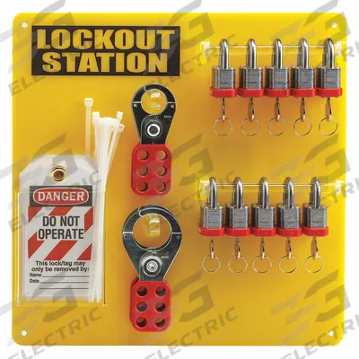 CONDOR Padlock Station: 62 Components Included, Gen, Padlock Station - General Lockout Stations
