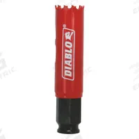 DIABLO Hole Saw: 13/16 in Saw Dia., 4 Teeth per Inch, 2 3/8 in Max. Cutting Dp, Bi-Metal (MPN DHS0813). Key specifications — attr1098070: 4; attr1098087: DIABLO; attr1098073: Snap-Lock Plus™.