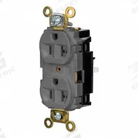 HUBBELL Receptacle: Duplex, 5-20, Gray, 125V AC, 20 A, 2 Pole / 3 Wire (MPN HBL5362STGY)