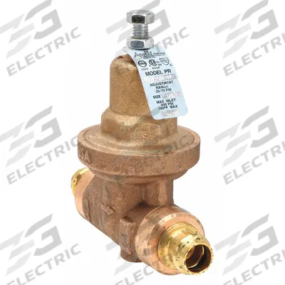 APOLLO Water Pressure Reducing Valve: Press x Press, 1 1/4 in Pipe Size, Bronze - High Capacity Water Pressure Regulators