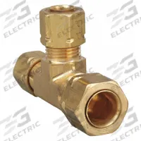 PARKER Compression Tee Fitting: 1/2 in OD x 1/2 in OD x 3/8 in OD Fitting Size, Brass, 10 PK (MPN 164CA-8-8-6). Key specifications — Brand: PARKER.