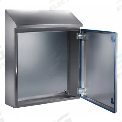 RITTAL Sloped Top Enclosure: 304 Stainless Steel, 26 in x 20 in x 8 in - Stainless Steel Enclosures