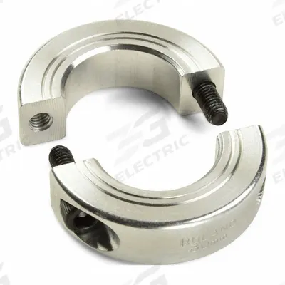 RULAND MANUFACTURING Balanced Shaft Collar: 2-Piece, Metric, Round, Clamp-On, 35 mm Bore Dia - Aluminum Balanced Shaft Collars