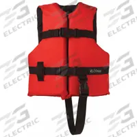 ONYX Life Jacket: Red, Level 70, Type III, 15 1/2 lb Buoyancy, Not Reflective, Universal (MPN 103000-100-001-12). Key specifications — Color: Red; Brand: ONYX; Buoyant Material: Foam; Closure: Buckle; USCG Performance Level: Level 70; Style: Life Jacket; For Age Group: Child; Product Type: Personal Flotation Device.