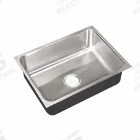 JUST MANUFACTURING Sink: 23 1/2 in Overall Lg, 18 1/4 in Overall Wd, 7 1/2 in Bowl Dp, 21 in Bowl Lg (MPN US1824A-J). Key specifications — Brand: JUST MANUFACTURING; Color Family: Silver/Gray.