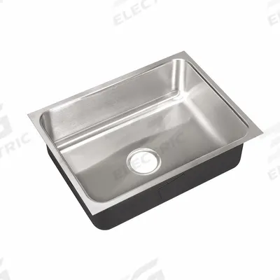 JUST MANUFACTURING Sink: 23 1/2 in Overall Lg, 18 1/4 in Overall Wd, 7 1/2 in Bowl Dp - One-Bowl Counter-Mounted Kitchen & Bar Sinks without Faucets