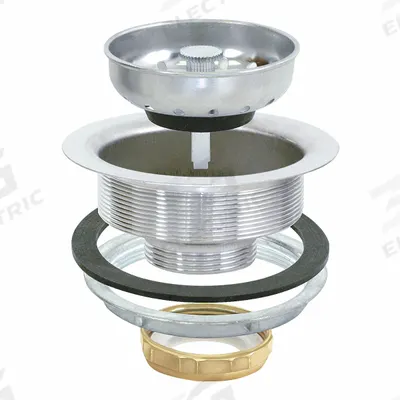 APPROVED VENDOR Strainer: Stainless Steel, Chrome, 4 1/2 in Overall Dia, Socket Weld - Sink Drains with Basket Strainer without Tailpiece
