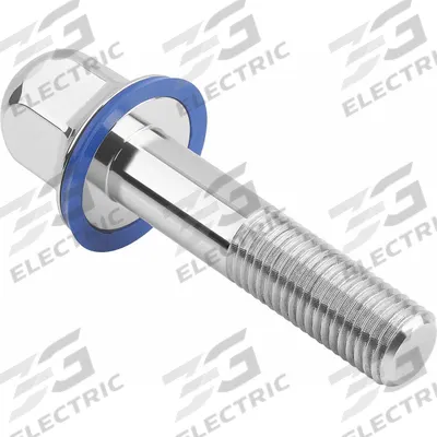KIPP Hygienic Hex Head Bolt w/Washer: Stainless Steel, Partially Threaded, M10 - Crowned Hygienic Flanged Hex Head Bolts with Sealing Washer