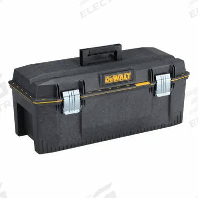 DEWALT Tool Box: 28 in W 12 5/8 in D 11 5/8 in H, Foam, Black, Hinged Lid, Padlock - Structural Foam Tool Boxes