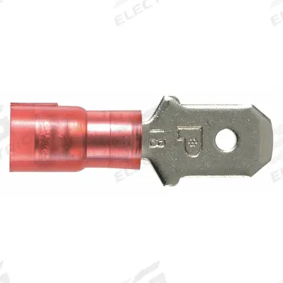 PANDUIT Wire Disconnect: Male Tab, Red, Nylon, Partial Coverage - Partially Insulated Quick Disconnects