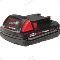 MILWAUKEE Battery: M18™, 2 Ah, Battery Included, 18V DC (MPN 48-11-1820). Key specifications — attr1278107: Not Oil-Resistant.