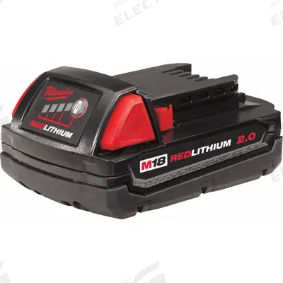 MILWAUKEE Battery: M18, 2 Ah, Battery Included - Milwaukee Cordless Tool Batteries