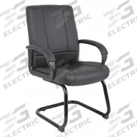 BOSS Frame Chair: Black, Black, 4 Casters/Glides, Lumbar Support, 27 in Overall Wd, 40 in Overall Ht (MPN B7909). Key specifications — Brand: BOSS; Features: Lumbar Support; Back Material: Faux Leather; Seat Material: Faux Leather; Chair Material: Faux Leather.