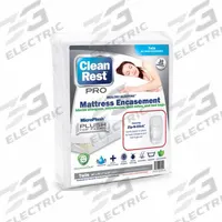 CLEANREST Mattress/Box Spring Protector: Twin, 75 in Overall Lg, 39 in Overall Wd, White, Waterproof (MPN 845168001687). Key specifications — Brand: CLEANREST; Cover Material: Polyurethane; Mattress Pad Material: Polyester Blend; Fabric Weight/Thread Count: 3.39 oz; Compatible Bed Height: 15 in.