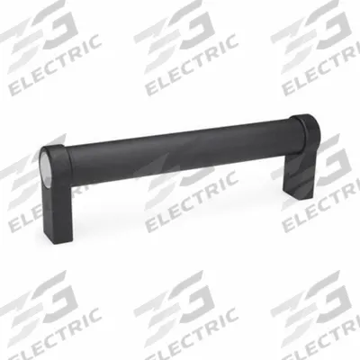 JW WINCO Pull Handle: Threaded Holes, Rear-Mount, 16 in Mounting Hole Center to Center - Load-Rated Straight-Leg Tubular Pull Handles