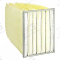 GRAINGER Pocket Air Filter: 24 in x 20 in x 29 in, MERV 14, Yellow, Synthetic, 7 Pockets (MPN 6B636). Key specifications — Display Sell UOM: EA; Brand: GRAINGER; Media Material: Synthetic; Performance Rating: MERV 14.
