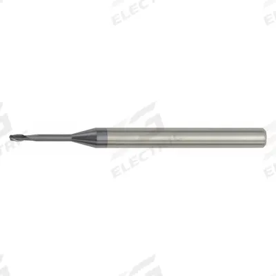 WIDIA HANITA Square End Mill: Carbide, TiAlN Coated, 2 Flute, 1 mm Mill Dia, 1.5 mm LOC - Pencil-Neck Carbide Square End Mills for Hardened Materials