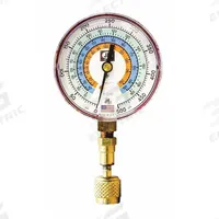 JB INDUSTRIES High Side Gauge: High Side Gauge, 0 psi to 500 psi, Non-Liquid Filled, 3 1/8 in Dia (MPN QC-G856). Key specifications — Brand: JB INDUSTRIES; Accuracy: ± 1%; Color: Red; Calibration Certificate Type: Not Certified; For Refrigerant Type: R-22.