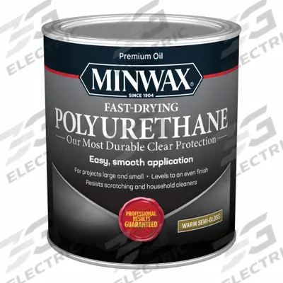 MINWAX Finish: Varnish, Interior, Oil, 1 qt Container Size, Wood, Semi-Gloss, Clear - Wood Sealers & Finishes