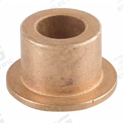BUNTING BEARINGS Flanged Sleeve Bearing: Bronze, 3/4 in Bore, 1 in OD, 5/8 in Lg - Temperature-Resistant Metallic Flanged Sleeve Bearings