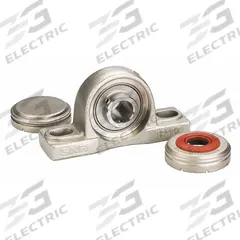 NTN Pillow Block Bearing: 2 3/16 in Bore, SS, Set Screws, 2 1/2 in Shaft Ht, 8.622 in Overall Lg (MPN SUCP211-35CCFG1). Key specifications — Brand: NTN; Maximum Speed: 2,400 RPM; Mounting Bolt Size: 5/8 in; Standards: FDA; System of Measurement: Inch.